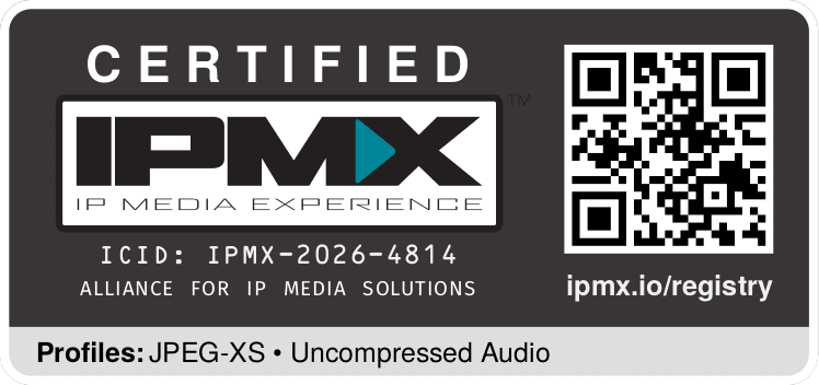 Titanium Software Suite|SMPTE 2110、JPEG XS、IPMXストリーミングの